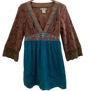 Flying Tomato Lace Boho Empire Waist Dress – Size L Juniors